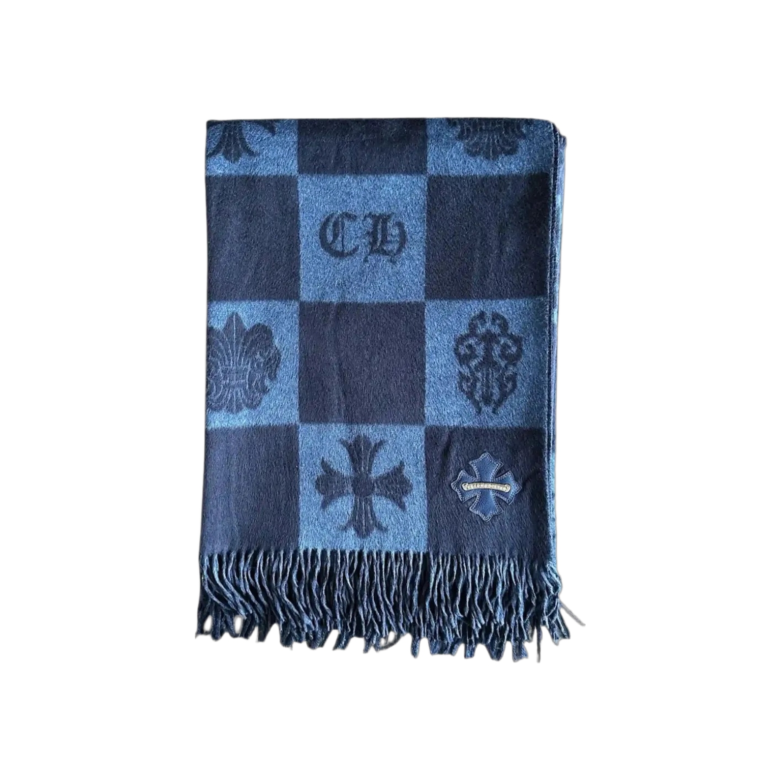 Плед с бахромой Chrome Hearts